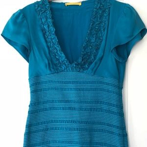 Catherine Malandrino Turquoise Blouse